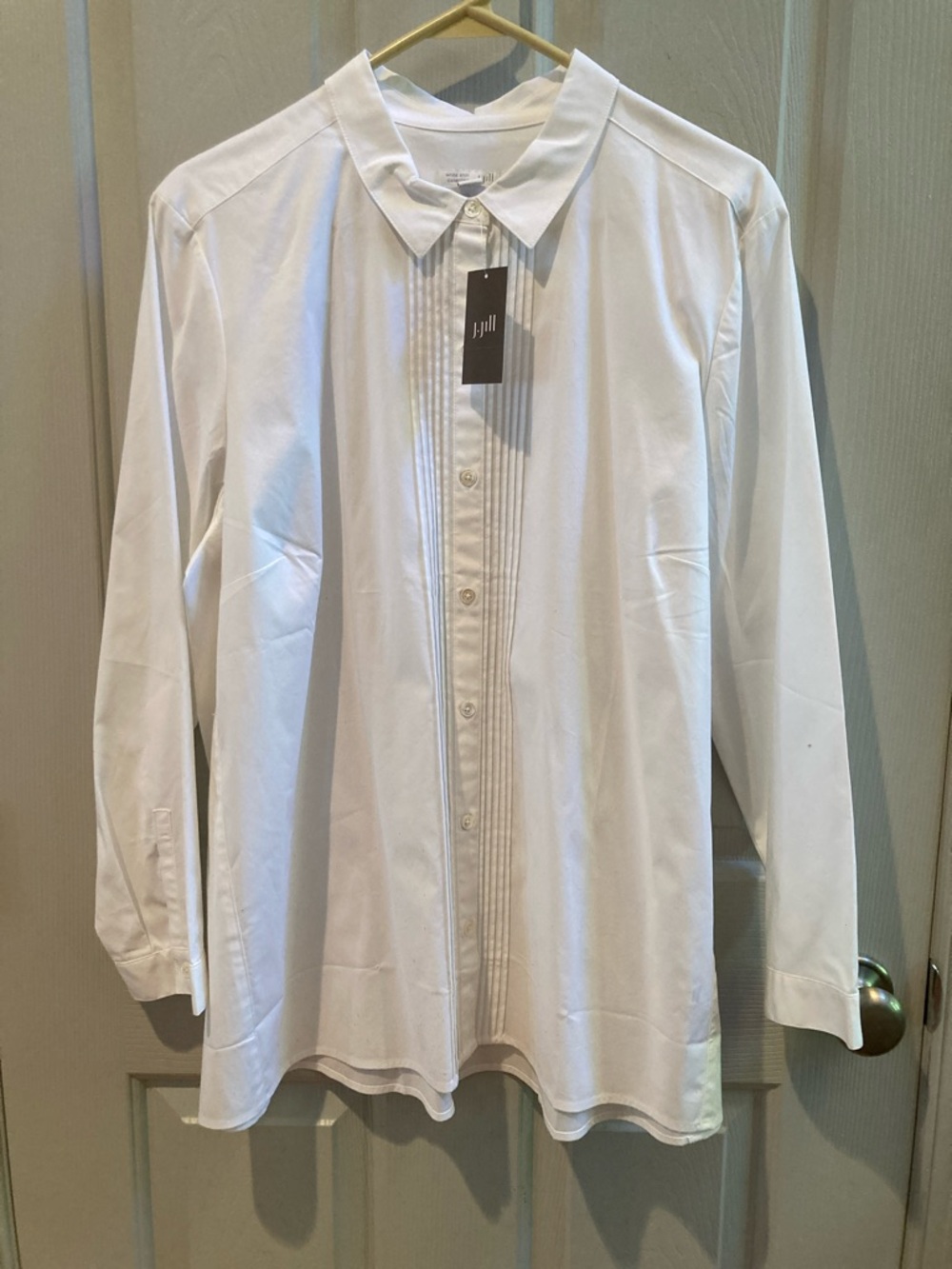 NWT J.Jill White Long-Sleeve Shirt